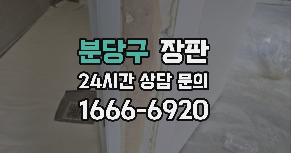 분당구 장판