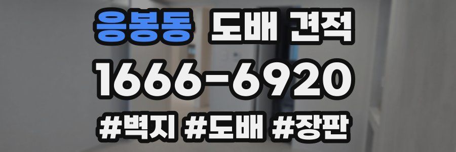응봉동 도배 견적