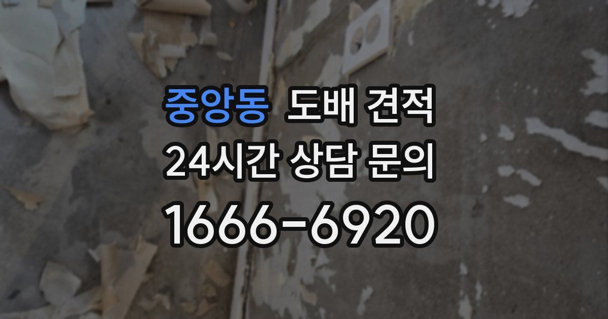 중앙동 도배 견적