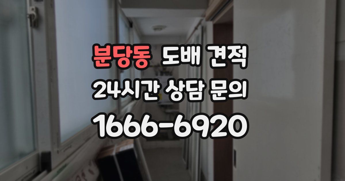 분당동 도배 견적