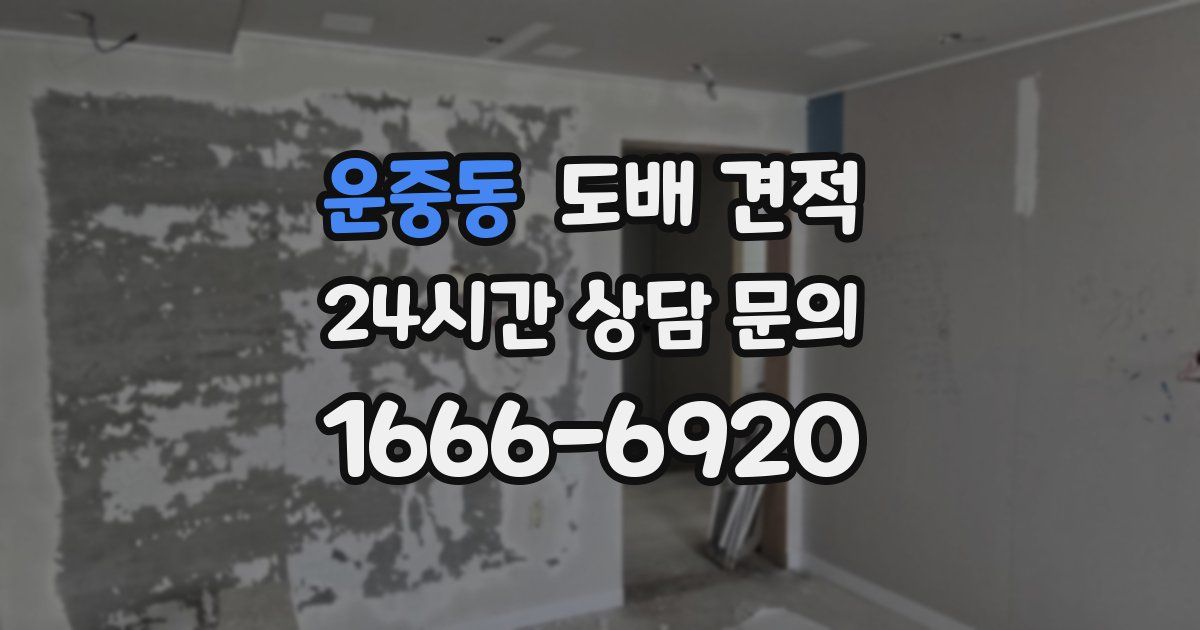 운중동 도배 견적