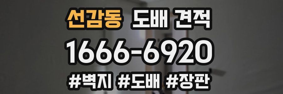 선감동 도배 견적