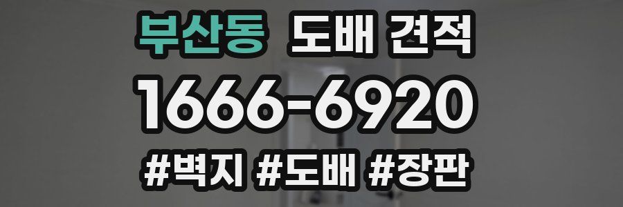 부산동 도배 견적