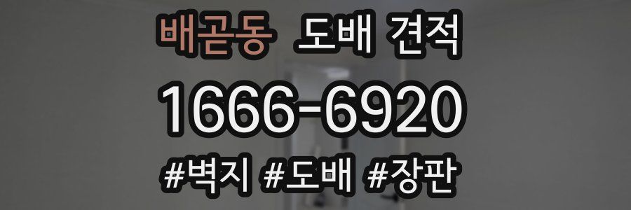 배곧동 도배 견적