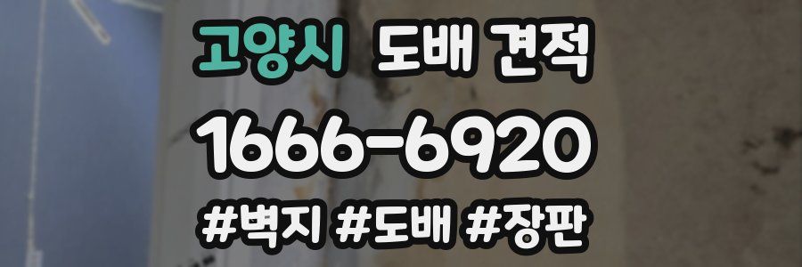고양시 도배 견적