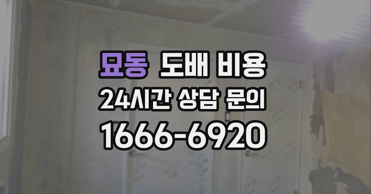 묘동 도배 비용