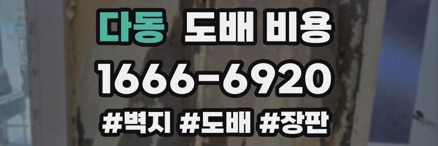 다동 도배 비용