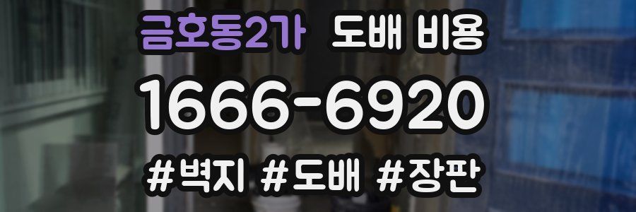금호동2가 도배 비용