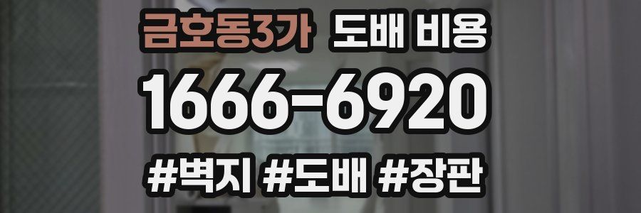 금호동3가 도배 비용