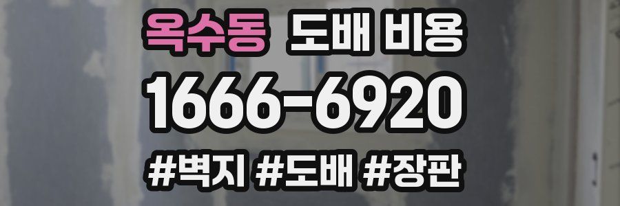 옥수동 도배 비용