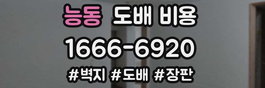 능동 도배 비용