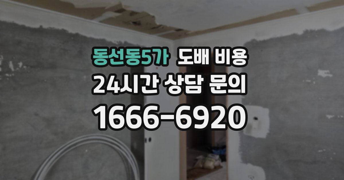 동선동5가 도배 비용