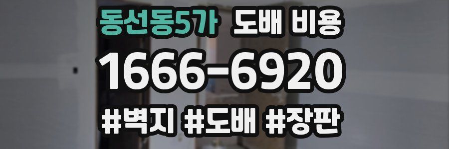 동선동5가 도배 비용