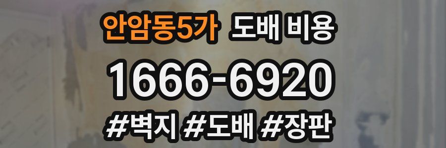 안암동5가 도배 비용