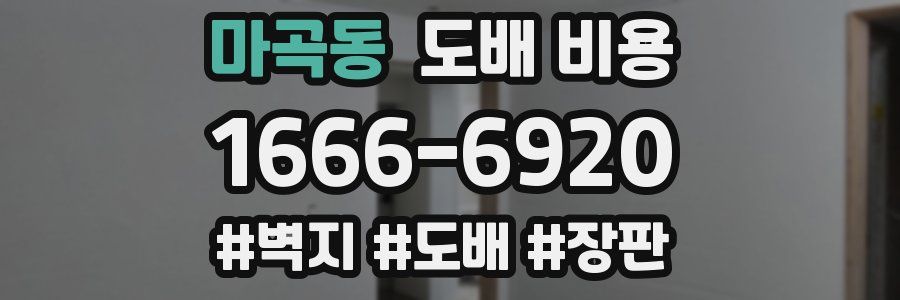 마곡동 도배 비용