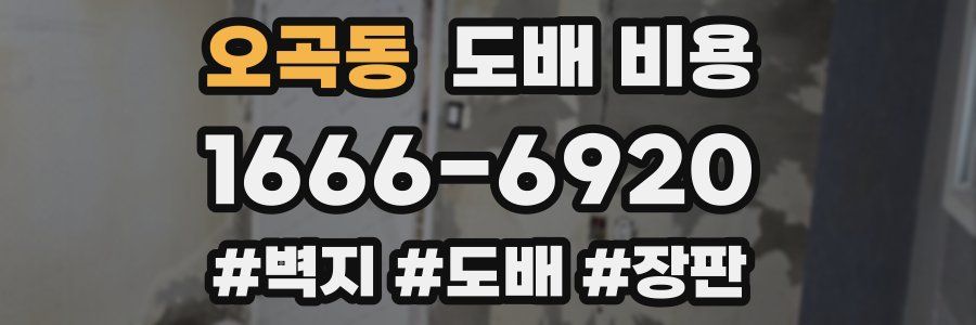 오곡동 도배 비용