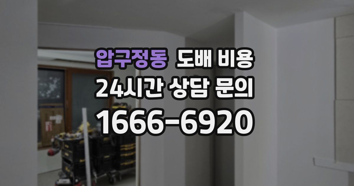 압구정동 도배 비용