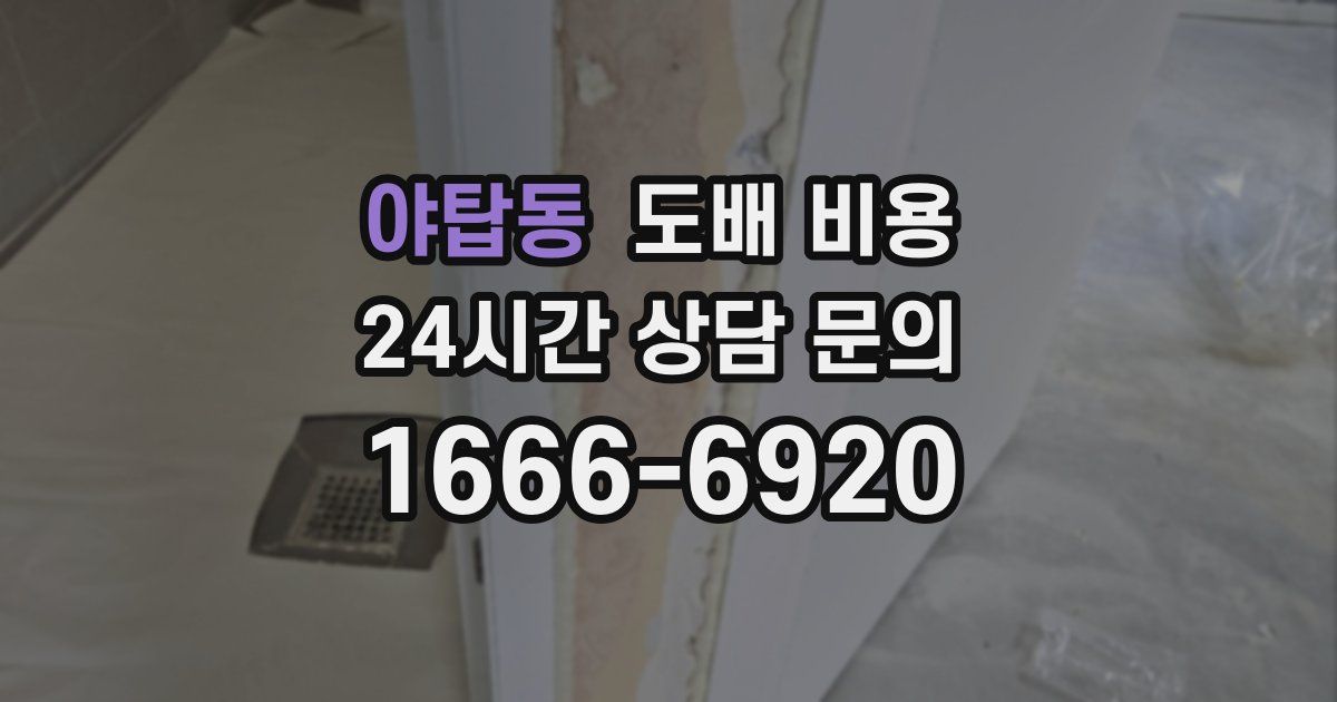 야탑동 도배 비용