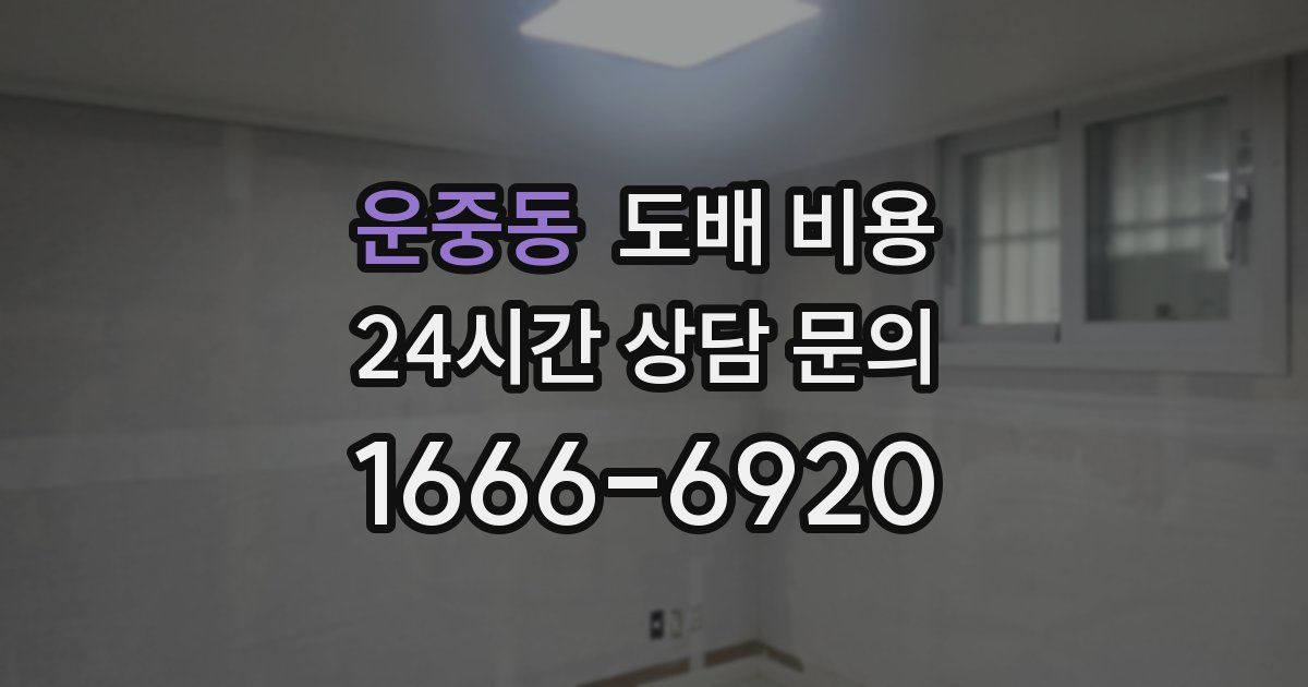 운중동 도배 비용