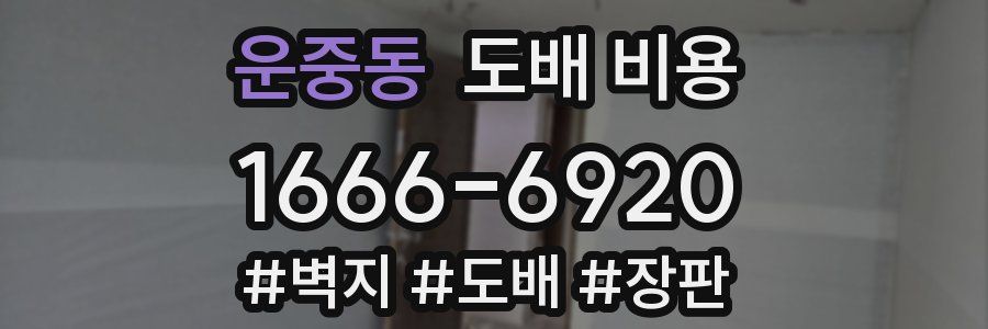 운중동 도배 비용