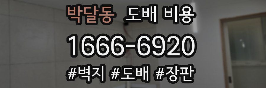 박달동 도배 비용