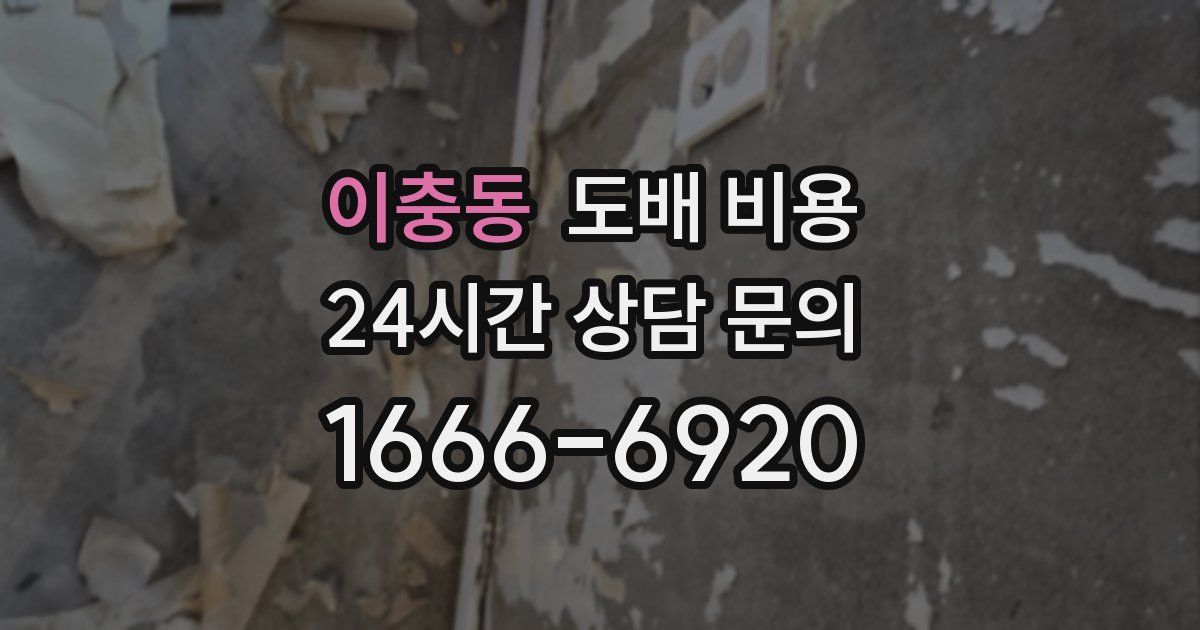 이충동 도배 비용
