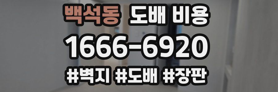 백석동 도배 비용