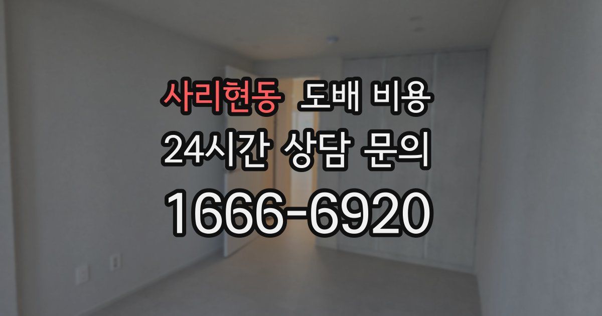 사리현동 도배 비용