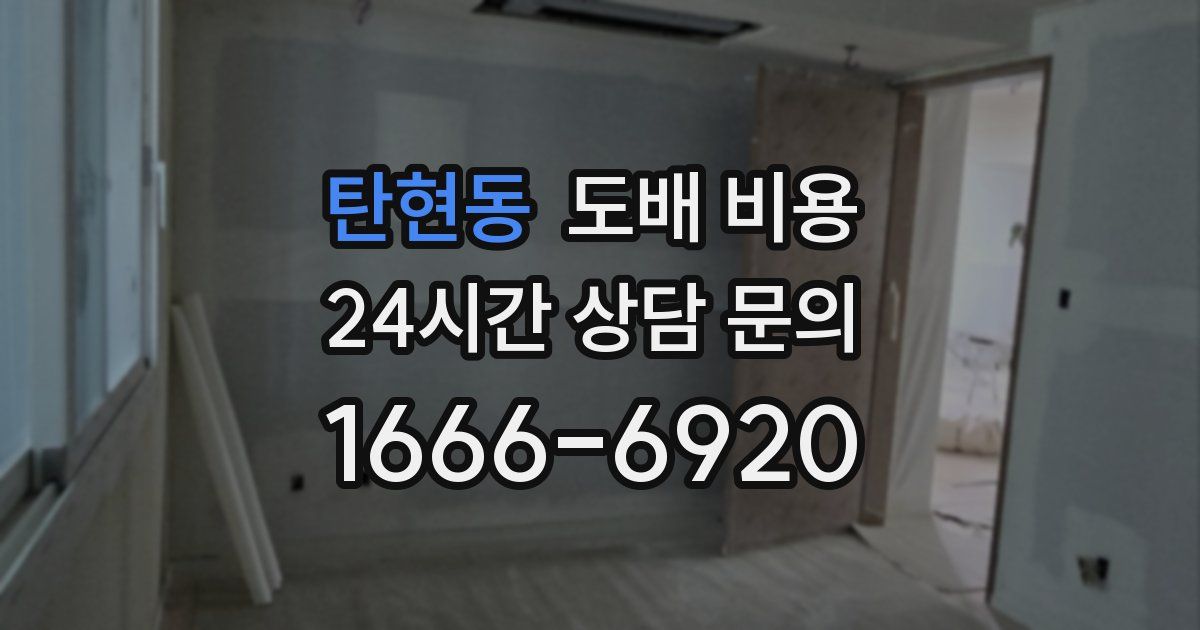탄현동 도배 비용