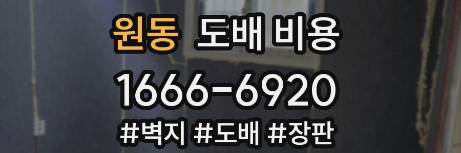 원동 도배 비용