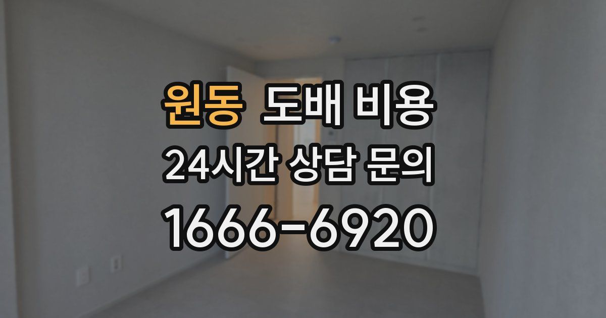 원동 도배 비용