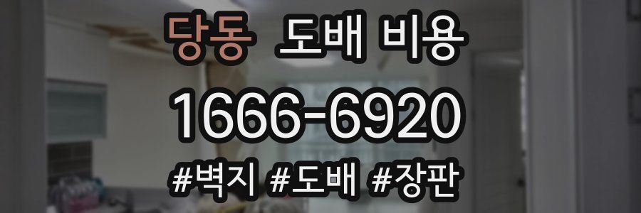 당동 도배 비용