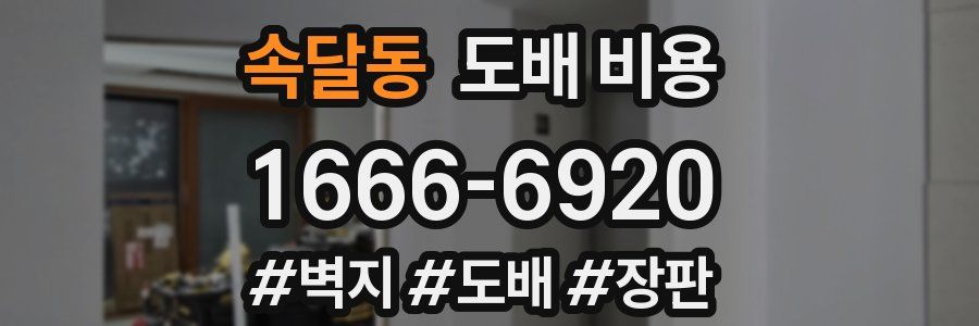 속달동 도배 비용