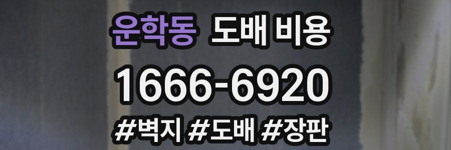 운학동 도배 비용