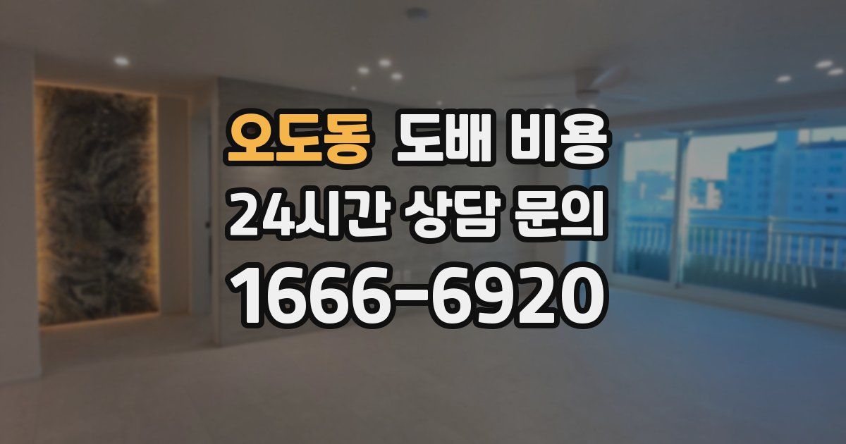 오도동 도배 비용