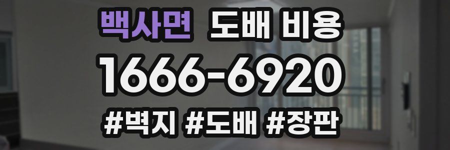 백사면 도배 비용