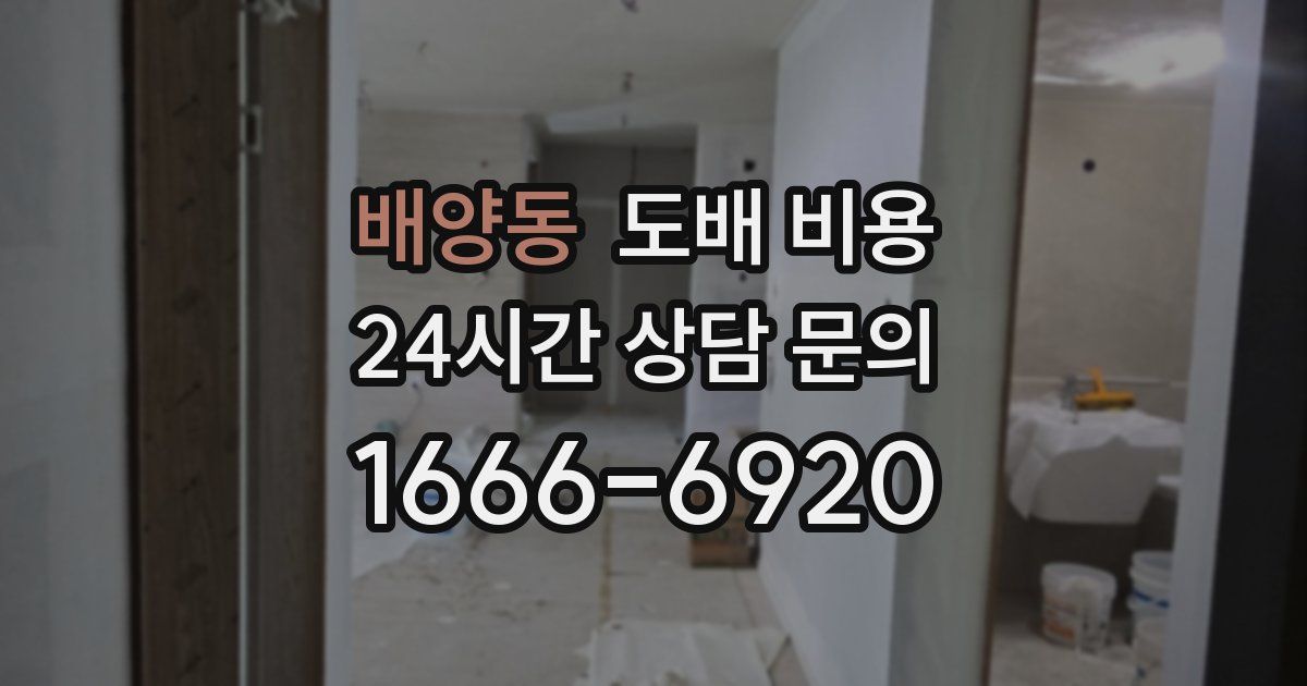 배양동 도배 비용