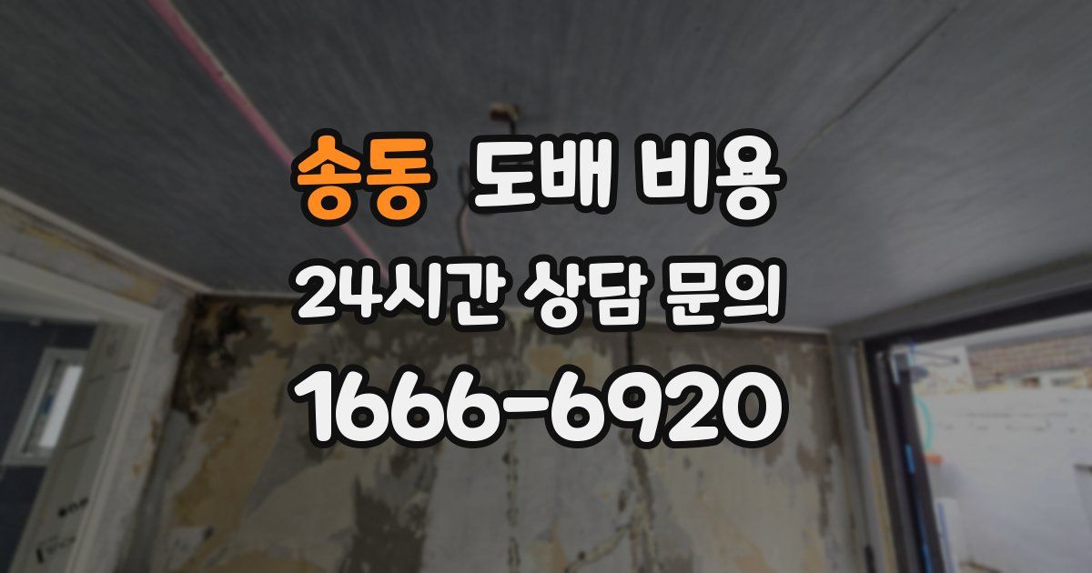 송동 도배 비용