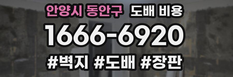 안양시 동안구 도배 비용