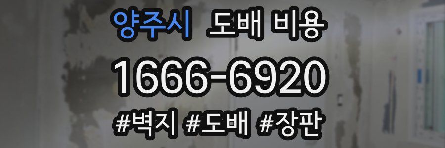 양주시 도배 비용