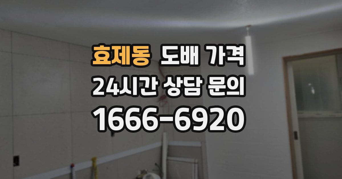 효제동 도배 가격