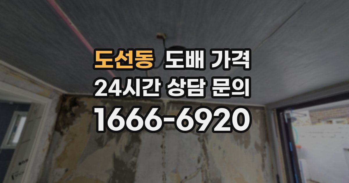 도선동 도배 가격