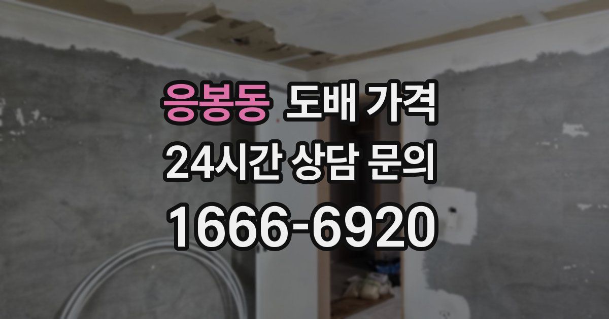 응봉동 도배 가격