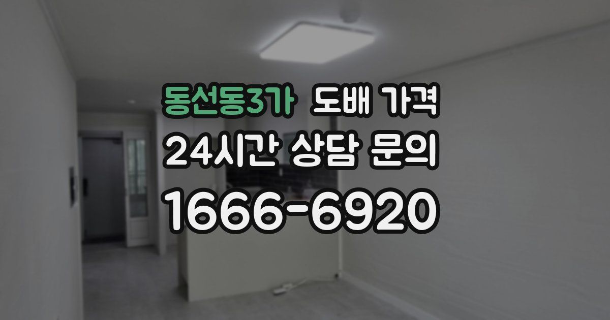 동선동3가 도배 가격