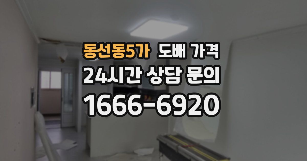 동선동5가 도배 가격