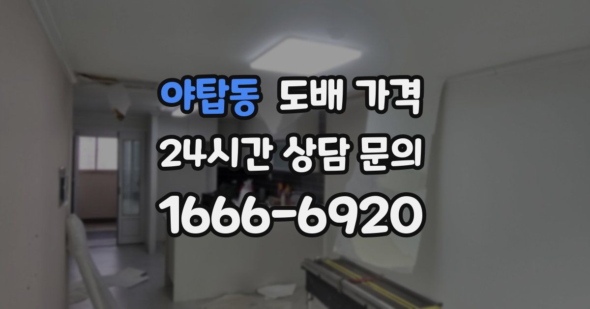 야탑동 도배 가격