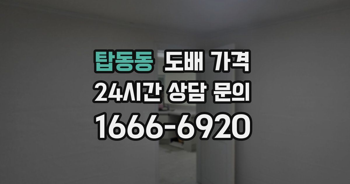 탑동동 도배 가격