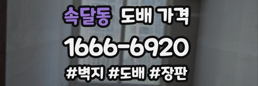 속달동 도배 가격