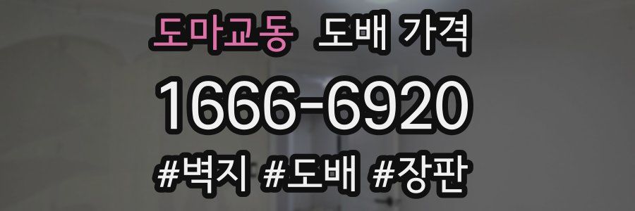 도마교동 도배 가격