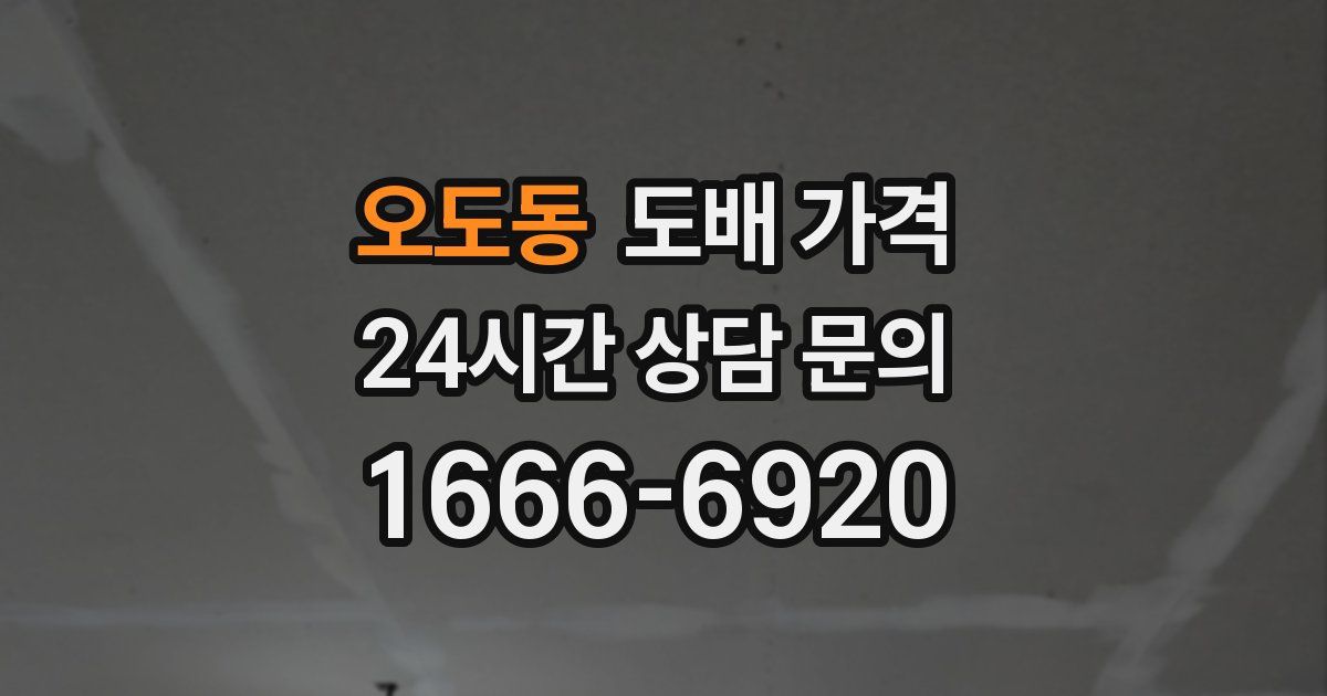 오도동 도배 가격